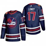 Camiseta Hockey Winnipeg Jets Adam Lowry 2019 Heritage Classic Azul