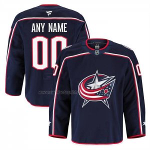 Camiseta Hockey Columbus Blue Jackets Autentico Pro Personalizada Azul