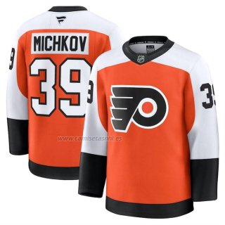 Camiseta Hockey Philadelphia Flyers Matvei Michkov Primera Premium Naranja