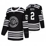 Camiseta Chicago Blackhawks Duncan Keith Winter Classic Adidas Negro