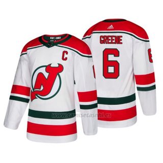 Camiseta New Jersey Devils Andy Greene Alternato Adidas Autentico Blanco