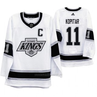 Camiseta Hockey Los Angeles Kings Anze Kopitar Heritage Throwback Blanco