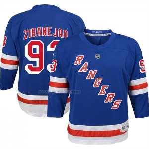 Camiseta Hockey Nino New York Rangers Mika Zibanejad Primera Replica Azul