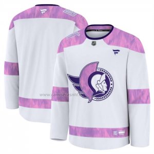 Camiseta Hockey Ottawa Senators 2024 Fights Cancer Blanco