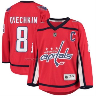 Camiseta Hockey Nino Washington Capitals Alexander Ovechkin Primera Replica Rojo