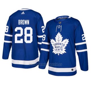 Camiseta Toronto Maple Leafs Connor Brown Autentico Home Azul