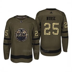 Camiseta Edmonton Oilers 25 Darnell Nurse Camo Salute To Service