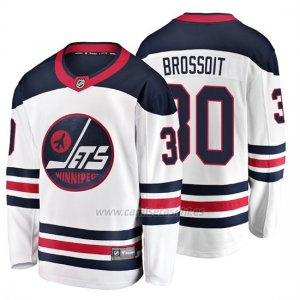 Camiseta Winnipeg Jets Laurent Brossoit Heritage Fanatics Breakaway Blanco