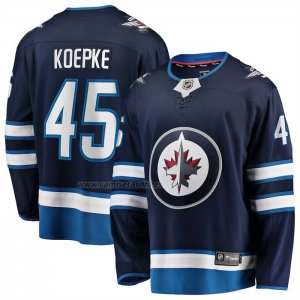 Camiseta Hockey Winnipeg Jets Cole Koepke Primera Breakaway Azul Camiseta Hockey Winnipeg Jets Cole Koepke Primera Breakaway Azul