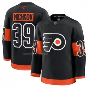 Camiseta Hockey Philadelphia Flyers Matvei Michkov Alterno Premium Negro