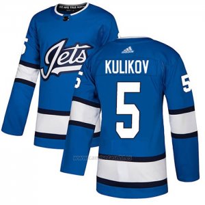 Camiseta Hockey Winnipeg Jets 5 Dmitry Kulikov Alterno Autentico Azul