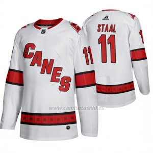 Camiseta Carolina Hurricanes Jordan Staal Segunda Autentico Jugador Blanco