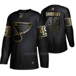Camiseta St. Louis Blues Ivan Barbashev Golden Edition Autentico Negro