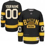 Camiseta Hockey Boston Bruinss Autentico Personalizada Negro2