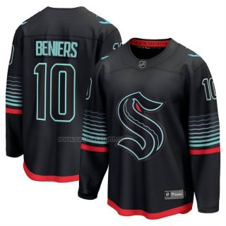 Camiseta Hockey Seattle Kraken Matty Beniers Alterno Breakaway Negro