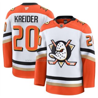 Camiseta Hockey Anaheim Ducks Chris Kreider Segunda Premium Blanco