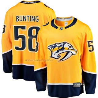 Camiseta Hockey Nashville Predators Michael Bunting Primera Breakaway Oro
