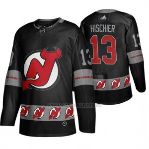 Camiseta New Jersey Devils Nico Hischier Breakaway Negro