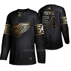 Camiseta Detroit Red Wings Matt Puempel Golden Edition Autentico Negro