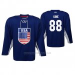 Camiseta Hockey USA Patrick Kane Usa Iihf World Championship National Team Azul