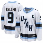 Camiseta Hockey Utah Mammoth Clayton Keller Segunda Breakaway Blanco Camiseta Hockey Utah Mammoth Clayton Keller Segunda Breakaway Blanco