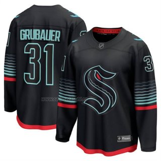Camiseta Hockey Seattle Kraken Philipp Grubauer Alterno Breakaway Negro