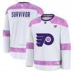 Camiseta Hockey Philadelphia Flyers Hockey Fights Cancer Practice Blanco