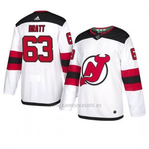 Camiseta New Jersey Devils Jesper Bratt Autentico Away Blanco