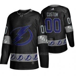 Camiseta Tampa Bay Lightning Personalizada Breakaway Negro