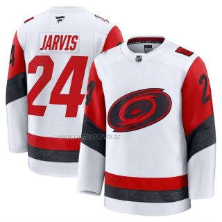 Camiseta Hockey Carolina Hurricanes Seth Jarvis Primera Premium Blanco