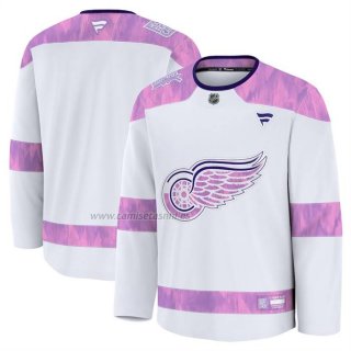 Camiseta Hockey Detroit Red Wings 2024 Fights Cancer Blanco