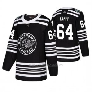 Camiseta Chicago Blackhawks David Kampf Winter Classic Adidas Negro
