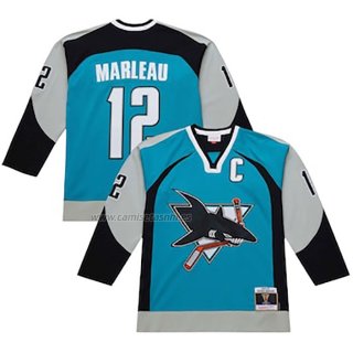Camiseta Hockey San Jose Sharks Patrick Marleau Mitchell & Ness 2003-04 Azul