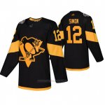 Camiseta Hockey Pittsburgh Penguins Dominik Simon Autentico 2019 Stadium Series Negro