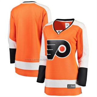 Camiseta Hockey Mujer Philadelphia Flyers Primera Breakaway Naranja1