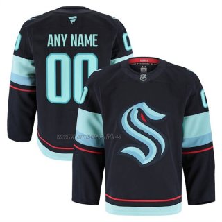 Camiseta Hockey Seattle Kraken Autentico Pro Personalizada Azul