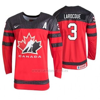 Camiseta Hockey Mujer Canada Jocelyne Larocque IIHF World Championship Rojo