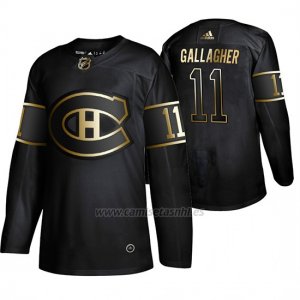 Camiseta Montreal Canadiens Brendan Gallagher Golden Edition Autentico Negro