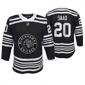 Camiseta Hockey Nino Chicago Blackhawks Brandon Saad Premier Alternato Negro