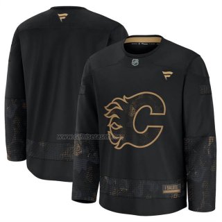 Camiseta Hockey Calgary Flames 2024 Military Appreciation Negro