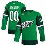 Camiseta Hockey Detroit Red Wings 2023 St. Patrick's Day Autentico Personalizada Verde
