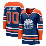 Camiseta Hockey Mujer Edmonton Oilers Primera Breakaway Personalizada Azul
