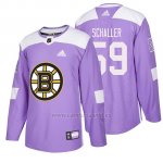 Camiseta Boston Bruins Tim Schaller Hockey Fights Cancer Violeta