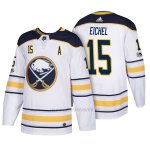 Camiseta Hockey Hombre Buffalo Sabres 15 Jack Eichel 2018 New Season Team Road Blanco