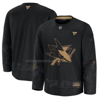 Camiseta Hockey San Jose Sharks 2024 Military Appreciation Negro