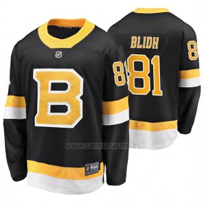 Camiseta Hockey Boston Bruins Anton Blidh Alternato Premier Breakaway Negro
