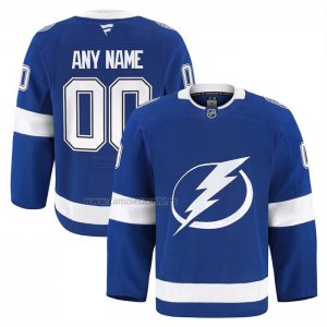 Camiseta Hockey Tampa Bay Lightning Primera Autentico Pro Personalizada Azul