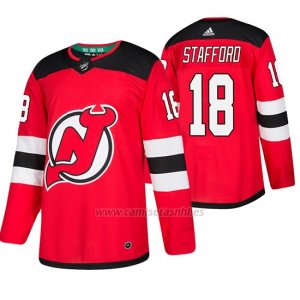 Camiseta New Jersey Devils Drew Stafford Primera Adidas Rojo