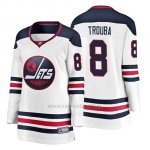 Camiseta Mujer Winnipeg Jets Jacob Trouba Heritage Fanatics Breakaway Blanco