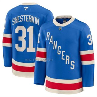 Camiseta Hockey New York Rangers Igor Shesterkin Centennial Premium Azul